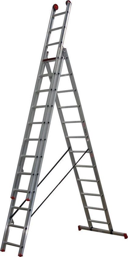 Altrex All Round 3-delige Reformladder - Werkhoogte 8.50m - 3x12 Treden