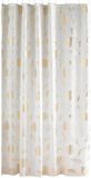 HomeMaison Douchegordijn Textiel 180x200 cm met Gouden Bladmotief