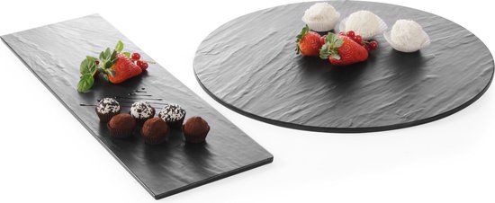 Hendi Plateau Rond 430x7 mm - Melamine Leisteenlook - 561416