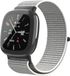 Strap-it bracelet de montre en nylon avec velcro - Convient pour Fitbit Versa 4 / Fitbit Sense 2 - coquillage