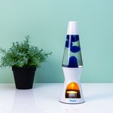 Fisura Waxinelicht Lavalamp - Wit Met Blauwe Lava