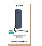 Bigben Connected Samsung Galaxy A12 Siliconen Back Cover met Polskoord Marineblauw