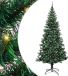 vidaXL - Plastique - Pré-éclairé - Sapin de Noël - Vert - 240 cm