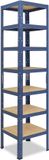 Shelfplaza HOME metalen stellingkast - 200x45x45 cm - blauw - 7 planken