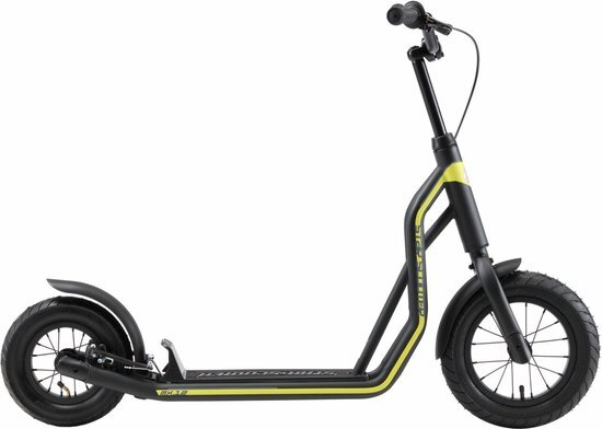 STAR SCOOTER autoped, 12 inch + 10 inch, zwart