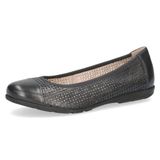 Caprice Dames Ballerina 9-22151-42 814 G-breedte Blauw Leer Maat 41