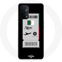 Maniacase Etui voor Oppo A74 5G Vliegticket Algerije