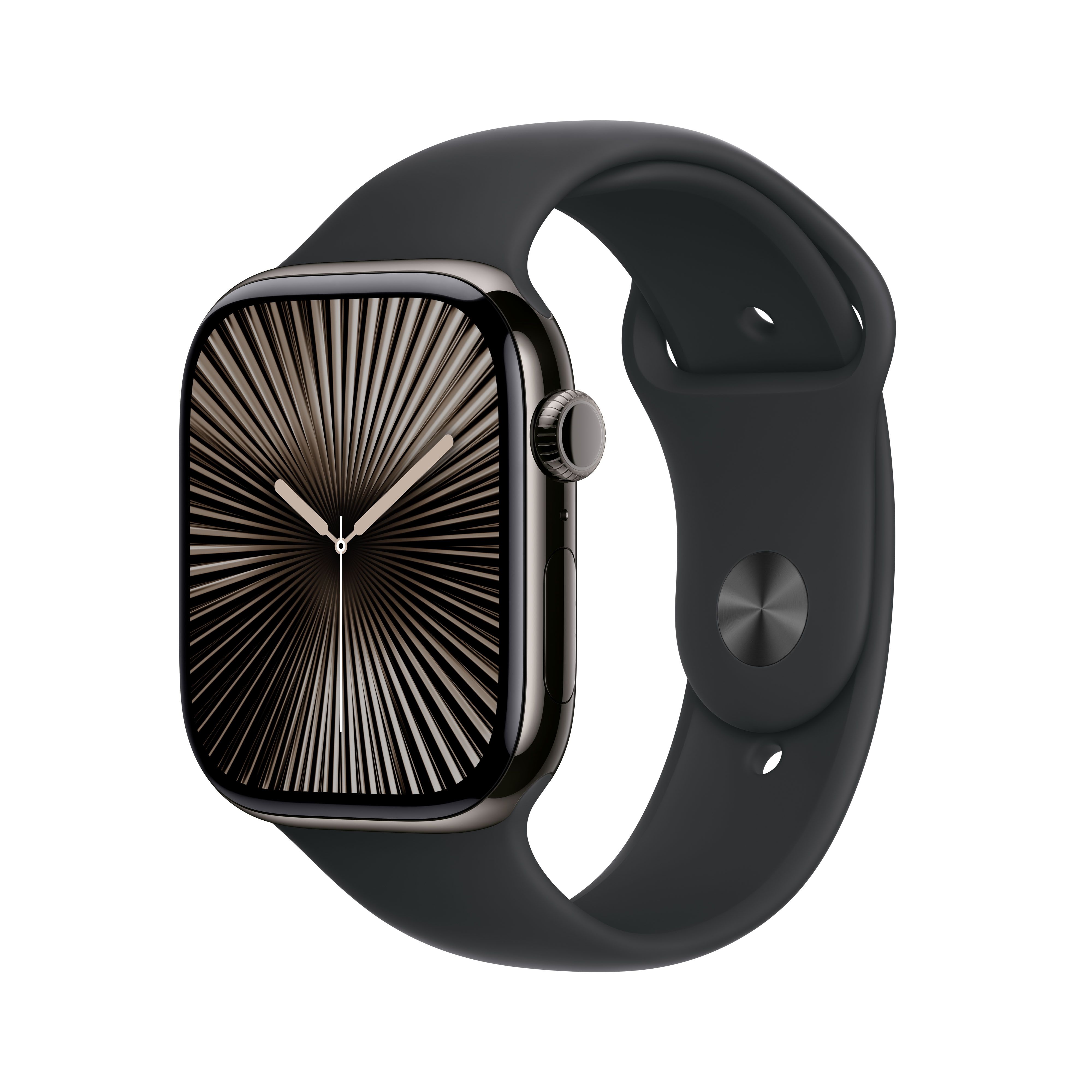 Apple Watch Series 10 46mm Slate Titanium - Black Sport Band (M/L)