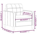 vidaXL Fauteuil Crème Stof 60 cm
