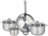 Fackelmann Set de 1 poêle 32 cm et 3 casseroles 14, 20 et 24 cm Elo Profi Brillant