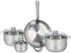 Fackelmann Set de 1 poêle 32 cm et 3 casseroles 14, 20 et 24 cm Elo Profi Brillant