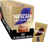 Nescafé Wiener Melange Mocha oploskoffie - 6 doosjes x 8 zakjes