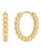 good.designs Roestvrij stalen creolen voor dames, creolen met ballen (15 mm), mini-creolen van 18 karaat goud, roségoud of zilver, waterdicht en hypoallergeen, Roestvrij staal