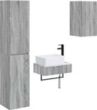 vidaXL Badkamermeubel Set Grijs Sonoma 33 x 34,5 x 160 cm