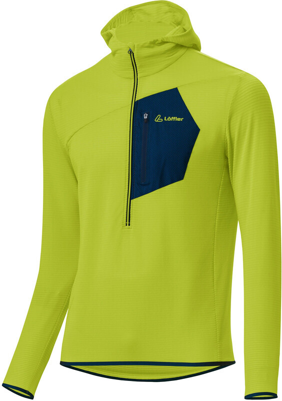 Löffler Aero Techfleece Hoody met 1/2 Rits Heren, light green EU 50 | M 2020 Sweatshirts & Trainingsjassen