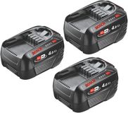 Bosch Grün Bosch 3x PBA 18V 4,0Ah W-C accu 18 V 4,0 Ah POWER FOR ALL