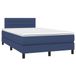 Maison Exclusive - Lit boxspring avec matelas et éclairage LED (Bleu), 120x190 cm, rembourré