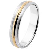 Orphelia OR8871/4/NCY/62 - Trouwring - Bicolor 9 karaat goud - 4 mm breed - Ringmaat 62