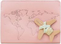 Chasing Threads Leren paspoorthouder om zelf te personaliseren - roze