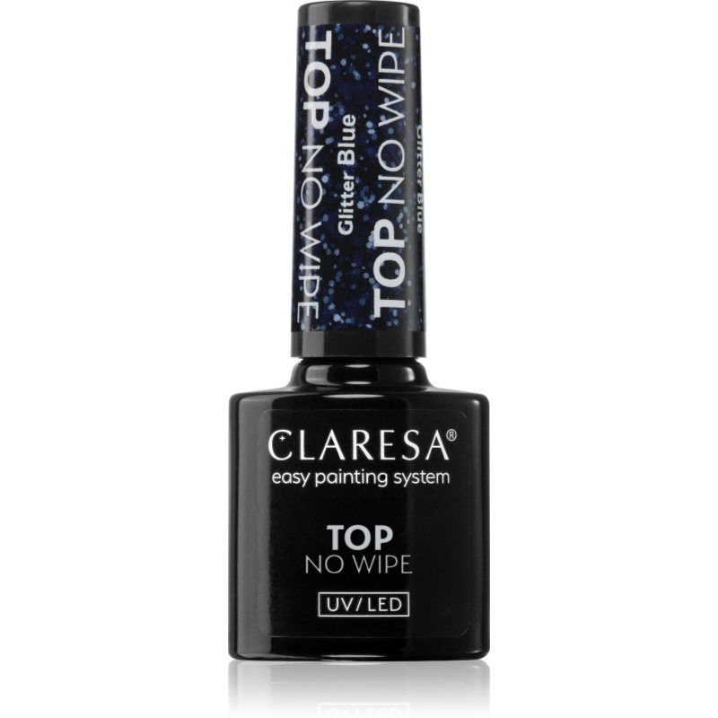 Claresa UV/LED Top No Wipe Glitter 5ml Argent