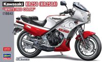Hasegawa 21745 Kawasaki KR250 (KR250A) White/Red Color 1984 Plastic - 1:12 - Modelbouw