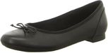 Clarks Couture Bloom Dames Ballerina's - Black Leather - maat 39.5