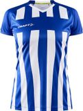 Craft Progress 2.0 Stripe Shirt Korte Mouw Dames - Royal / Wit | Maat: M