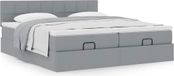 Maison Exclusive - Cadre de lit ottoman avec matelas, gris clair, 180x200 cm, textile