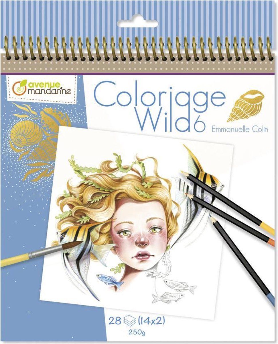 Avenue Mandarine Coloriage Wild 6 - Emmanuelle Colin - 3609510521240