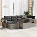 Maison Exclusive - Ensemble de meubles de jardin 7 pièces avec canapé et coussins, gris, en polyrotin