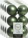 Decoris Boules de Noël - 48 pièces - Vert mousse - 6 cm - Plastique - Mat/Brillant