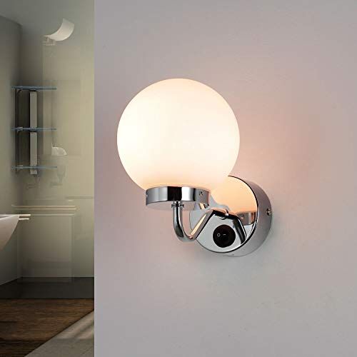 Licht-Erlebnisse TOGO Badkamerlamp - Chroom Wit - IP44 - Wandlamp