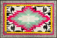 wash+dry Tribal Pop Deurmat, 50 x 75 cm, voor binnen en buiten, wasbaar