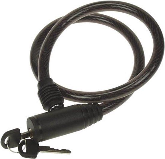 Perel Fietsslot - Ø 10 mm - Kabel - Zwart - 75 cm - 2 Sleutels