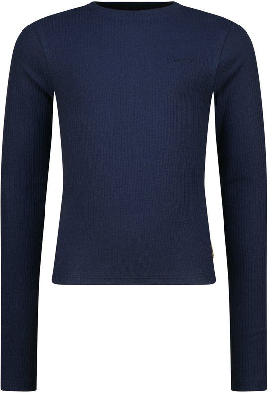 Vingino - Icon rib longsleeve - Meisjes - T-shirts - Dark Blue - Maat 176
