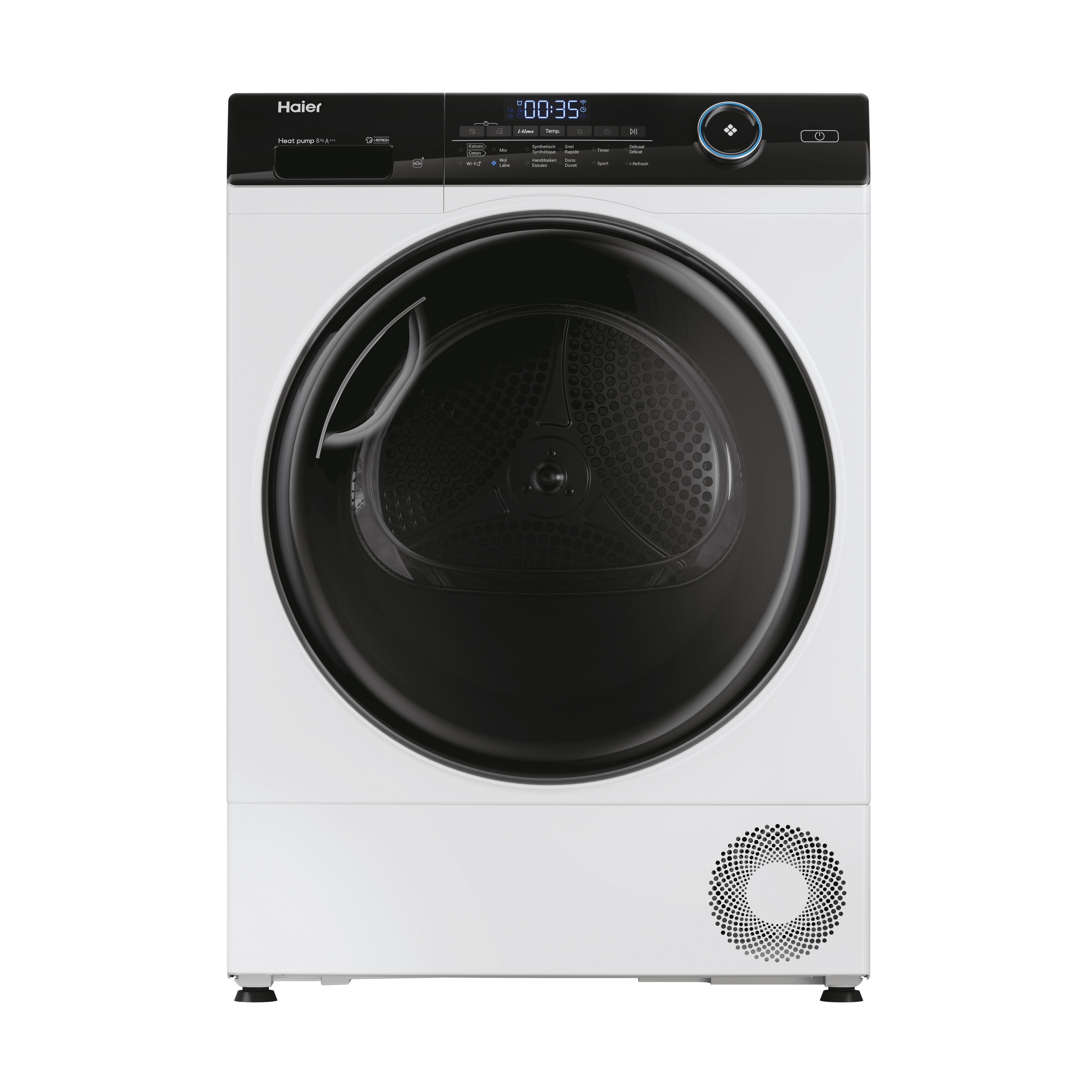Haier I-Pro Series 5 HD80-A3959 - Warmtepomp Droger - 8 kg - A+++ - Wit