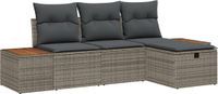 vidaXL Tuinbank Grijs Polywood