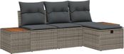 vidaXL Tuinbank Grijs Polywood
