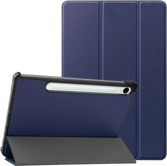 imoshion Tablet Hoes - Geschikt voor Samsung Galaxy Tab S10 FE Plus - Trifold Bookcase - Donkerblauw