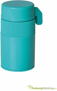 Adhome Pillenvergruizer/ -splijter - 7 x 4 cm - met 2 compartimenten - blauw