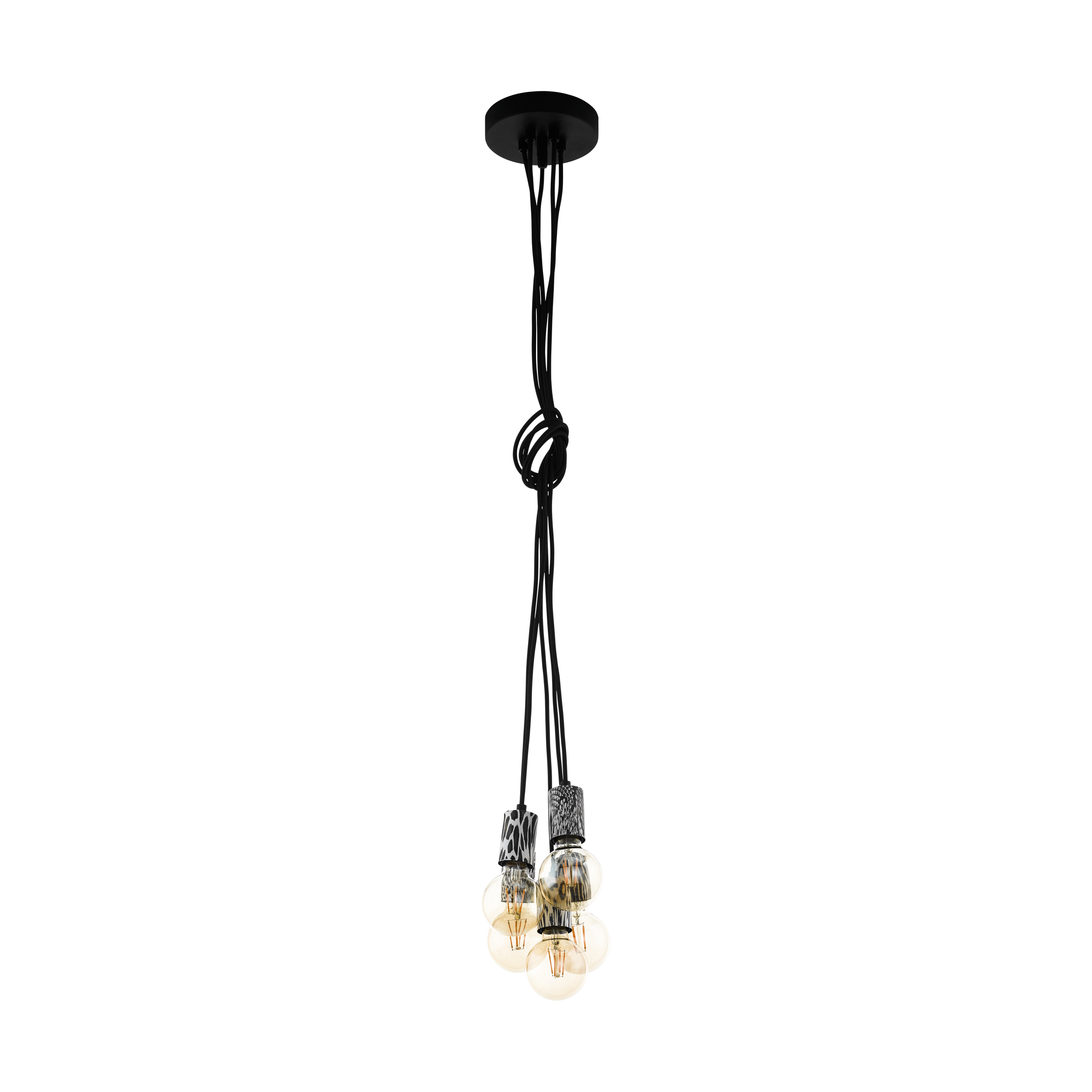 EGLO Coulsdon Hanglamp - Zwart - Staal - E27 - 131cm