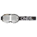 B-10 O'NEAL B-10 Goggle ATTACK black/white - silver mirror