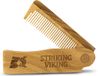 Striking Viking Kam pliable en bois pour hommes - Bois de santal