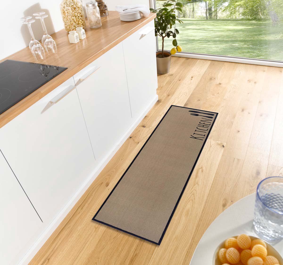Zala Living Keukenloper keuken bestek Wasbaar 30°C bruin 50x150 cm