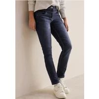 Cecil Style Toronto 1-knopf 49 Slim Fit Jeans voor dames, Donkerblauw gewassen