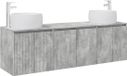 vidaXL Badkamerkastenset 3 st Betongrijs 49,5 x 44,5 x 66 cm