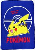 ŞAHINLER Pokemon fleece deken - blauw - Pikachu Pokémon plaid - 100 x 140 cm.