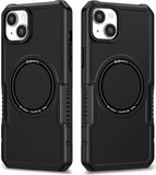 Merkloos Apple iPhone 15 Hoesje met MagSafe Shockproof Back Cover Zwart
