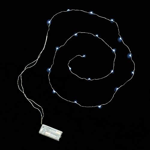 Eurocinsa set met 8 stroken koper zilver met 20 witte LED's (zonder batterijen) 190 cm 8 stuks, eenheidsmaat