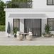 Maison Exclusive - Parasol manuel, 5 x 3 mètres, rayé anthracite et blanc